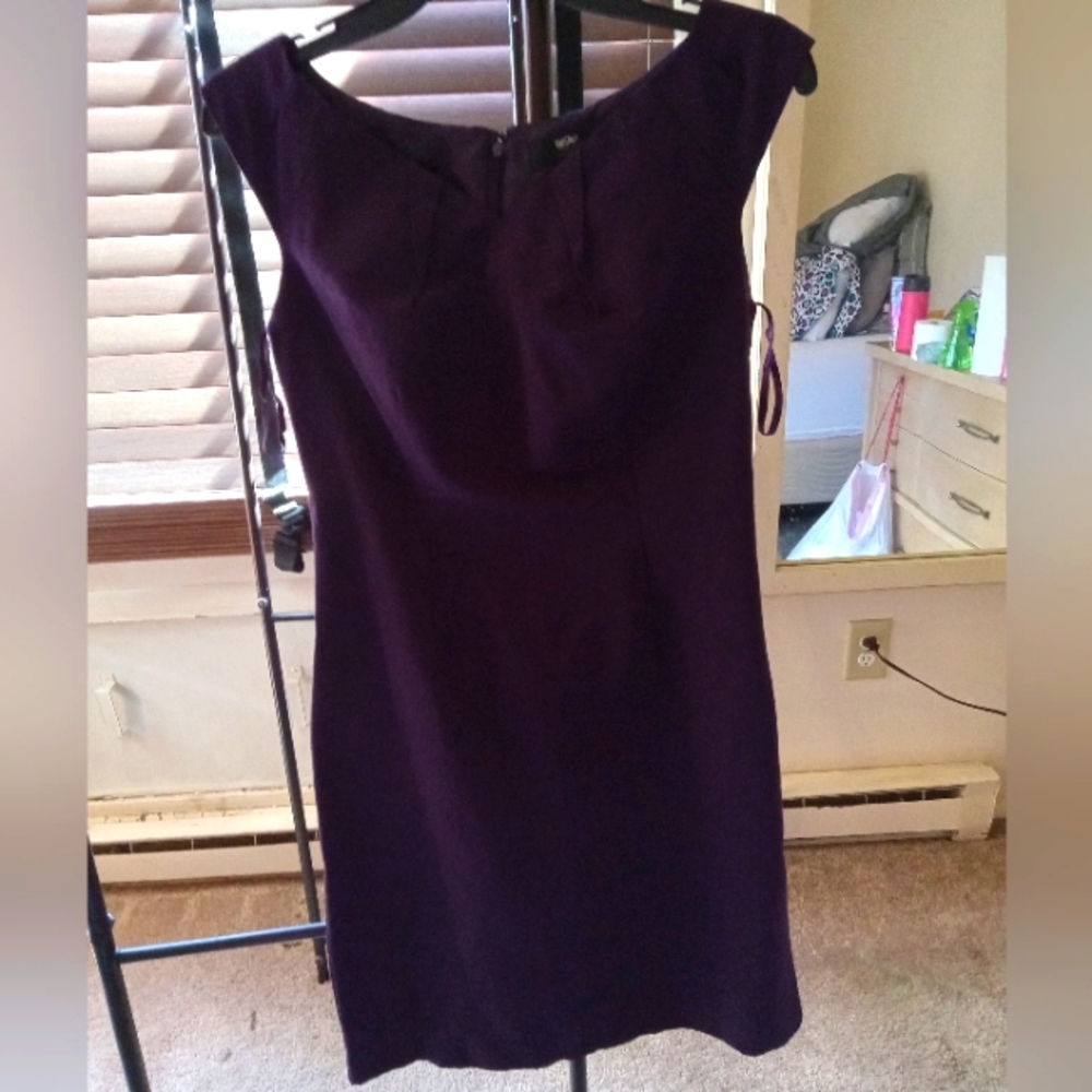 Massimo Sleeveless Sheath Purple Size 4 Excellent Condition